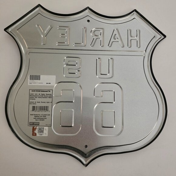 Genuine Harley Davidson Route 66 Wall Sign - Picture 2 of 5